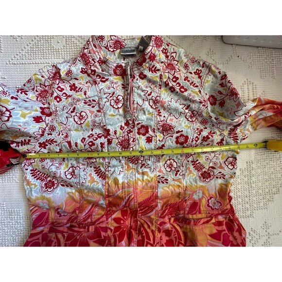 Chicos Womens Jacket Sz 3 XL Full Zip Ombre Boho Floral Lightwt BizCasual Pocket - Picture 8 of 14